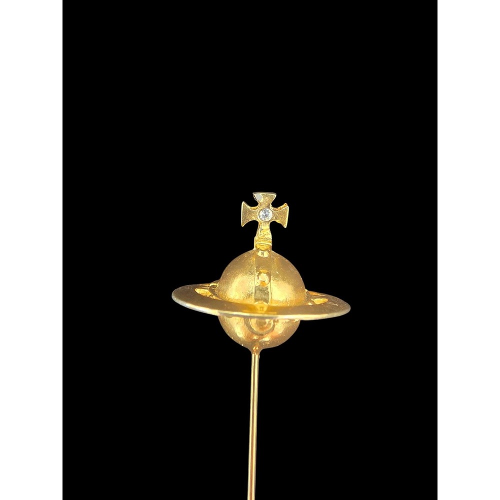 Vivienne Westwood Orb Brooch Pin Gold Tone Vintage Collector's Item